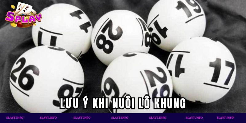 Lưu ý khi nuôi lô khung