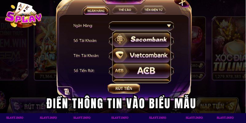 Điền thông tin chi tiết vào biểu mẫu